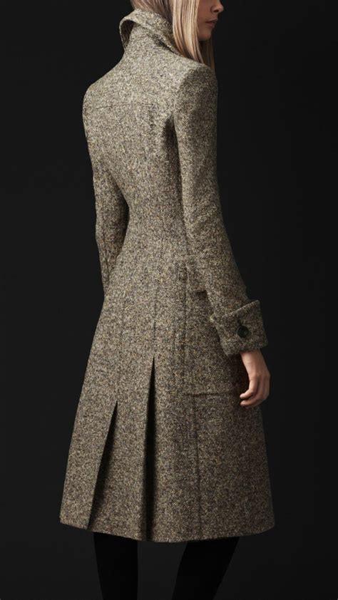 wool silk tweed greatcoat burberry 2012|Burberry.